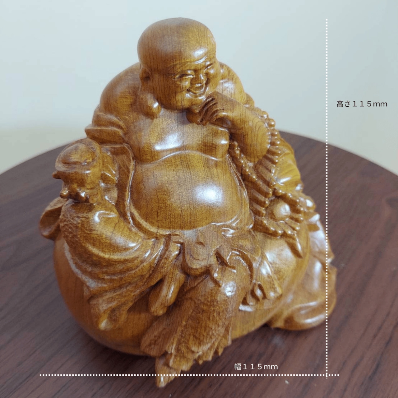 布袋尊(木彫り) とても美しい 現品限り】布袋尊 木彫り像 ベトナム インテリア雑貨 | ベトナム