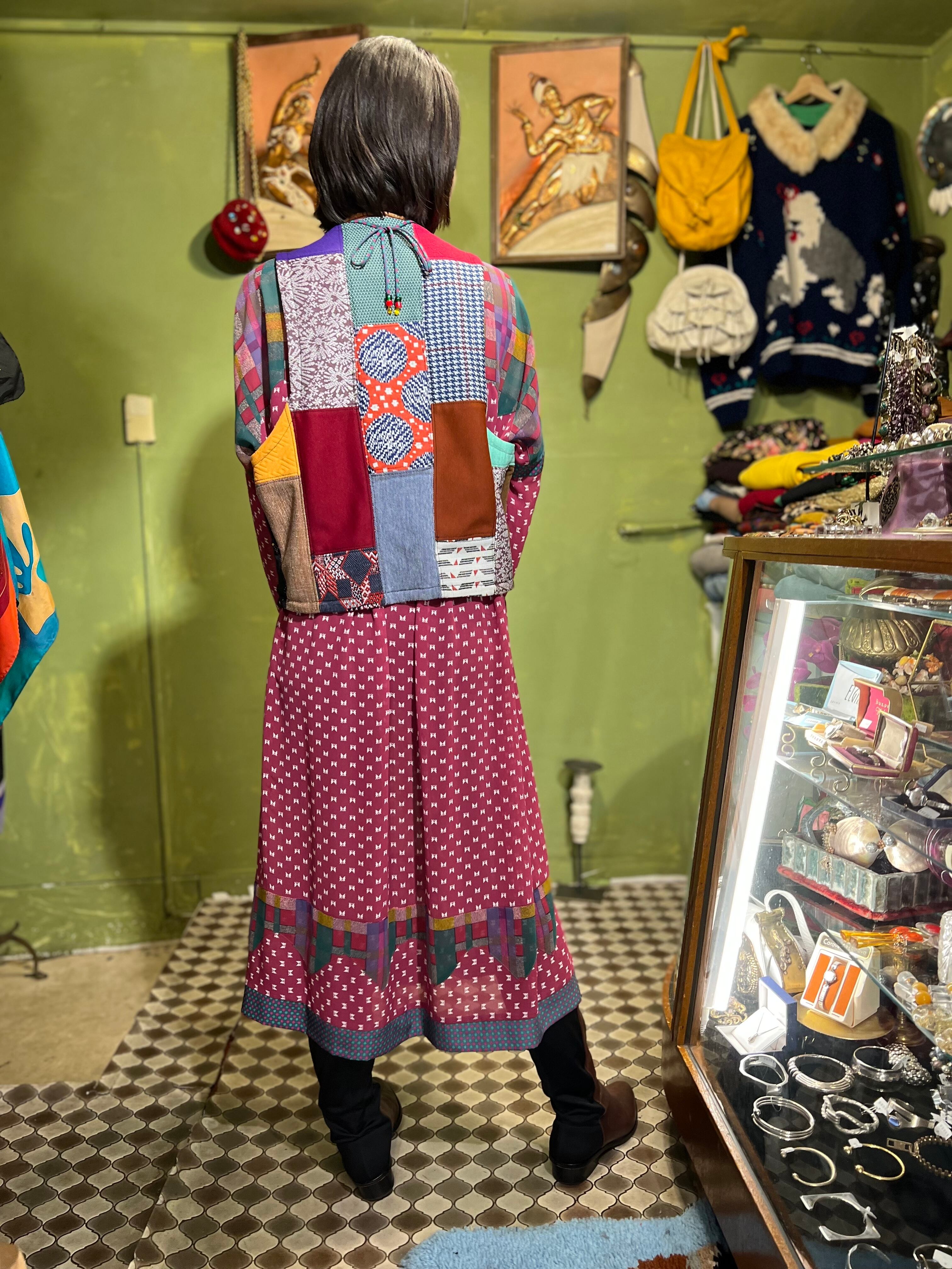 Reversible Vintage patchwork vest ( ヴィンテージ リバーシブル