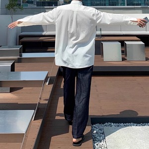 キレイめワイドレッグデニム　0657