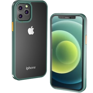 Hy+ iPhone12 iPhone12 Pro カラーボタン 耐衝撃 ケース ストラップホール 米軍MIL規格 TPU PC ケース ブラック