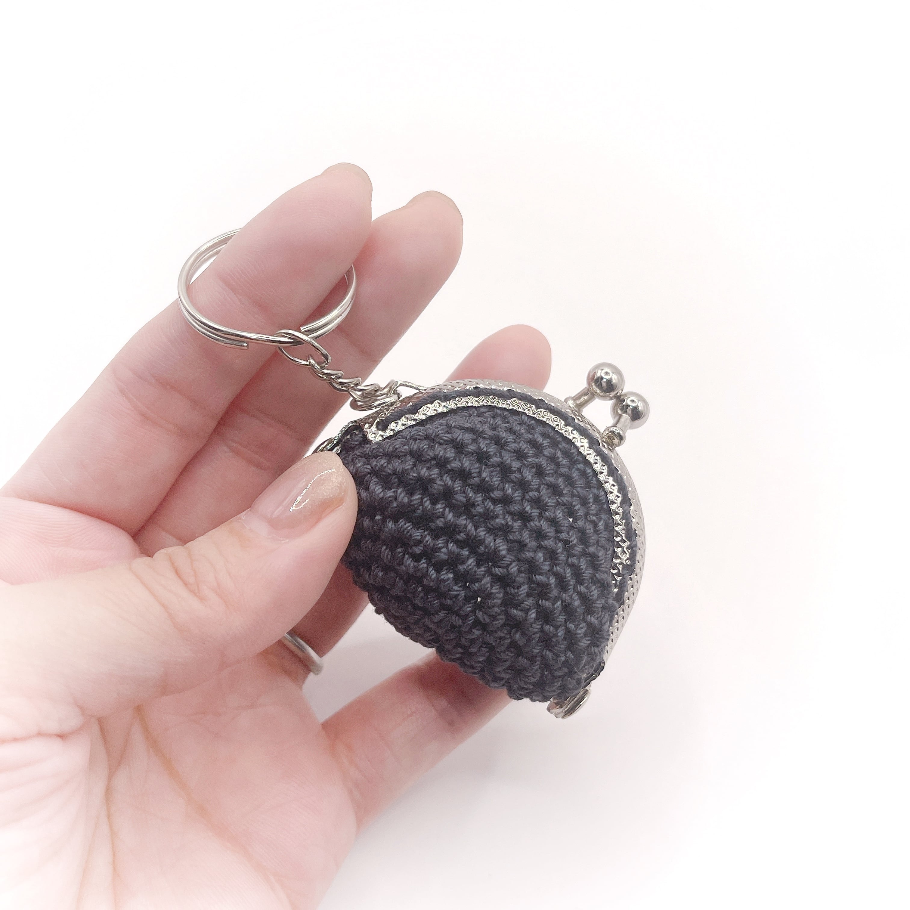 レースのがま口キーホルダー/