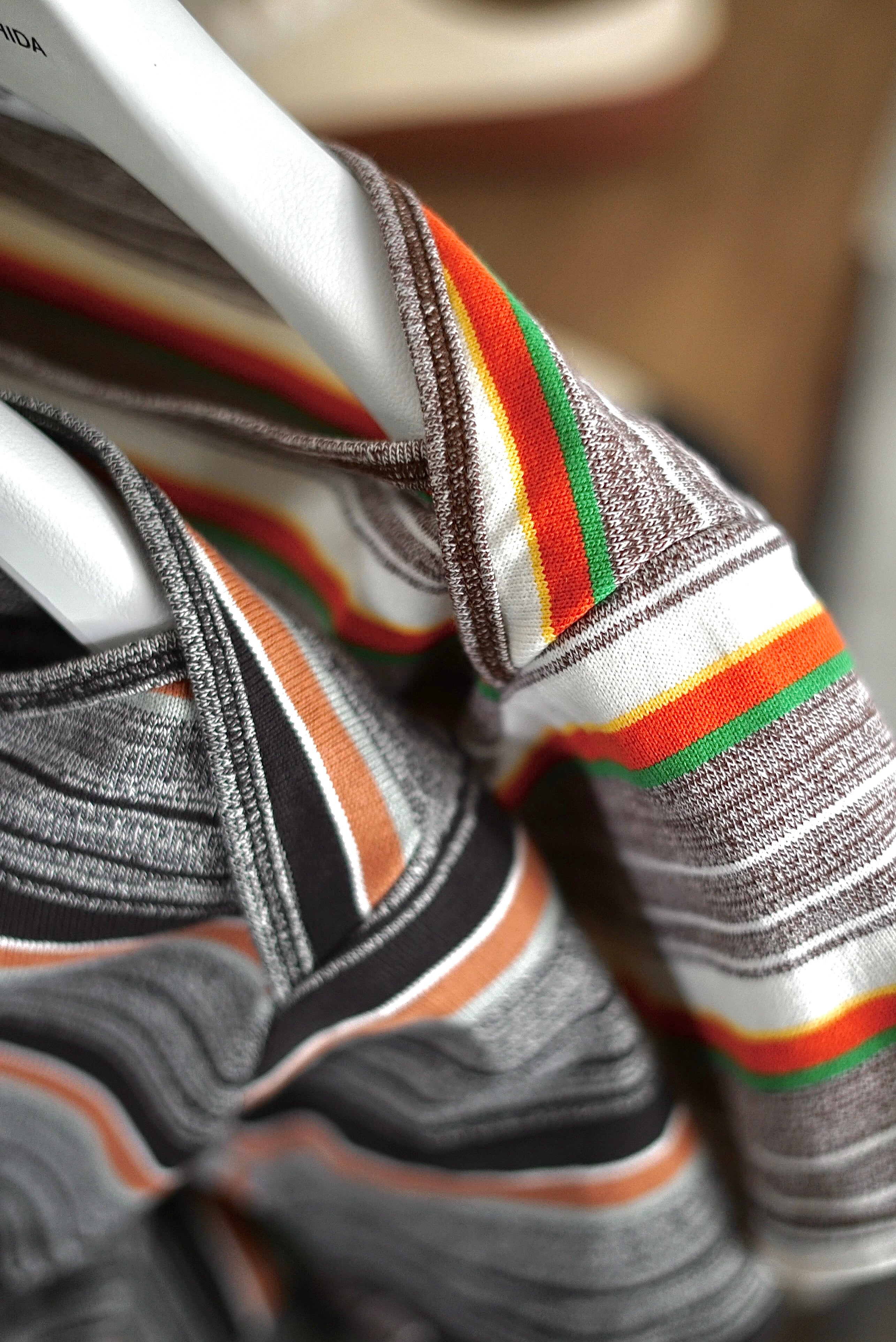 FUMIKA_UCHIDA / Grandrelle multi stripe bodysuit (BROWN, BLACK