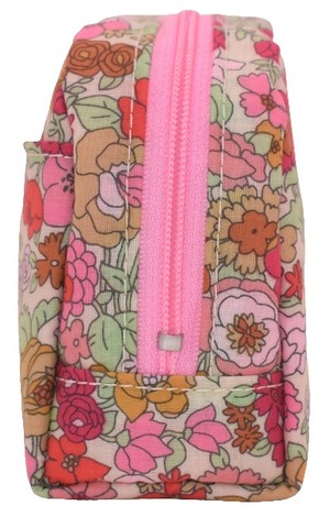 Fiore 小さい ミニサイズ ポーチ 花柄 (ピンク) 制菌 防臭 工房 手作り 日本製 エコパッケージ MX-0017-171