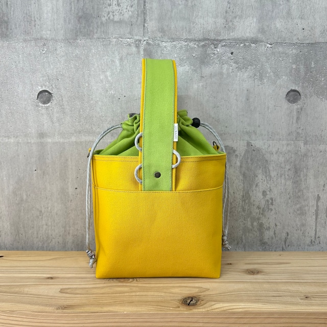 【紐なし】2025新作-＊ One Handle Para2WayBag ＊- <2WAY仕様> / マスタード×ライム