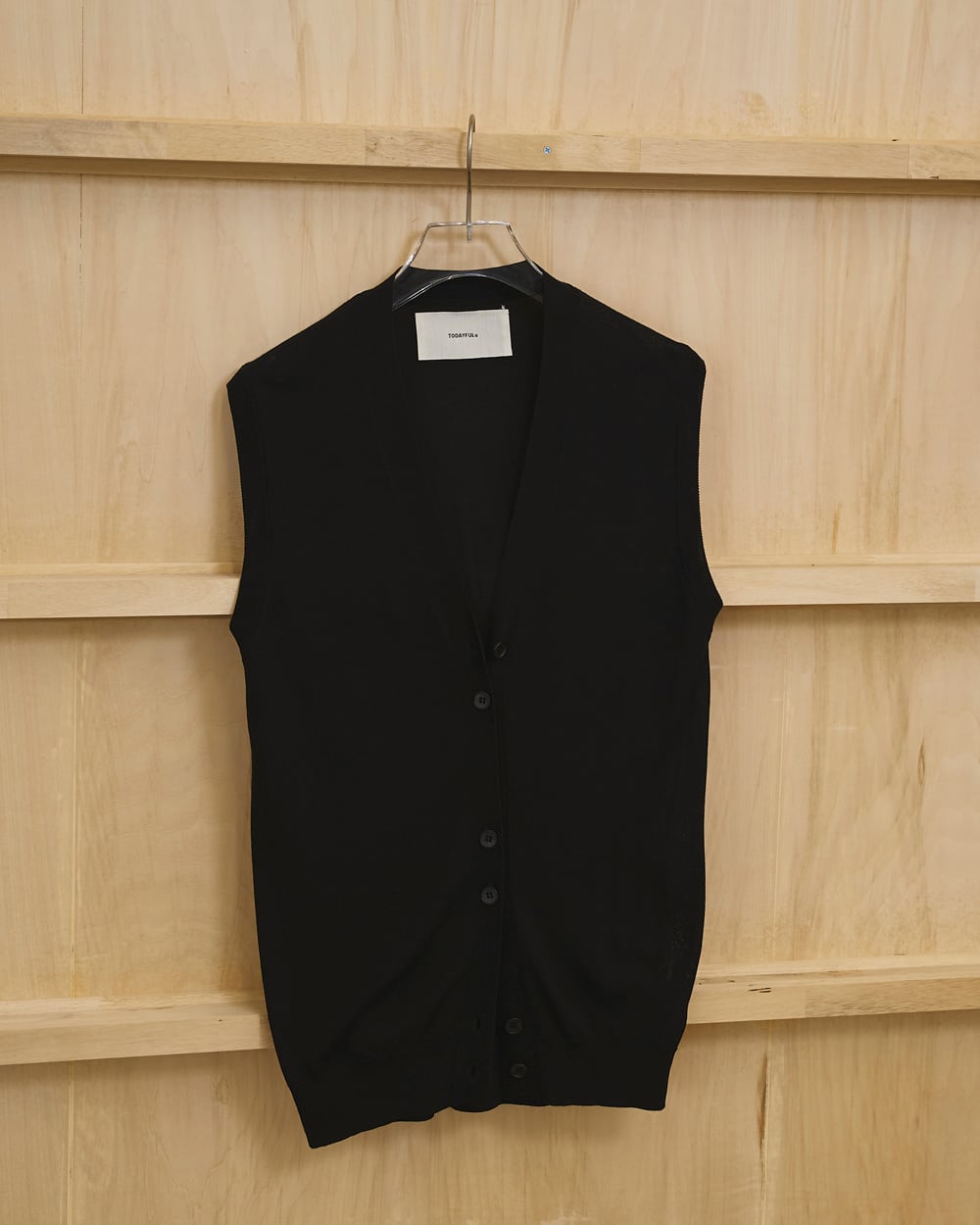 TODAYFUL Tencelsilk Knit Vest テンセルシルクニットベスト Black