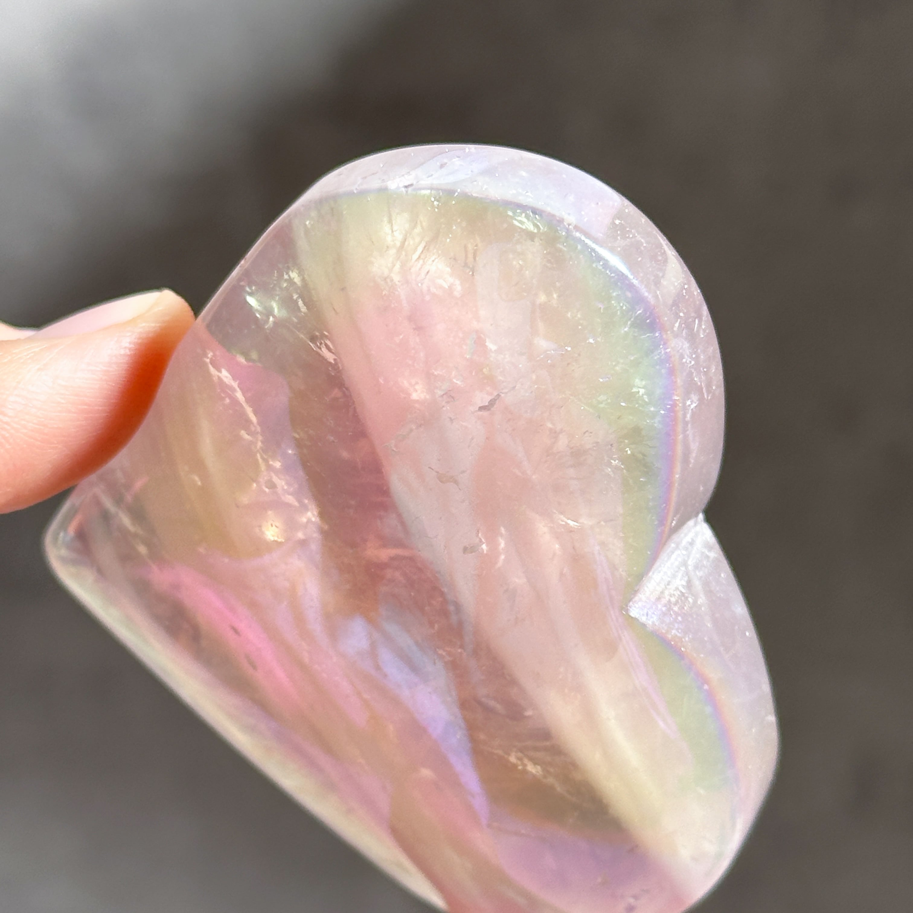 ♡エンジェルオーラローズクォーツ ハート86♡ Angel Aura Rose Quartz