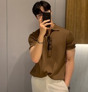 【BB88】Stripe Knit Polo