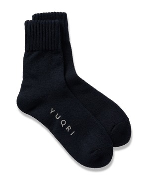 YUQRI - comfy pile double rib black / men