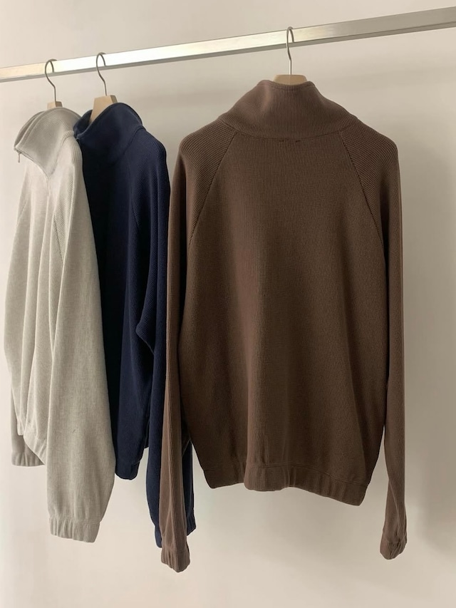 (予約) HAUS / Waffle parfait zip up 3color