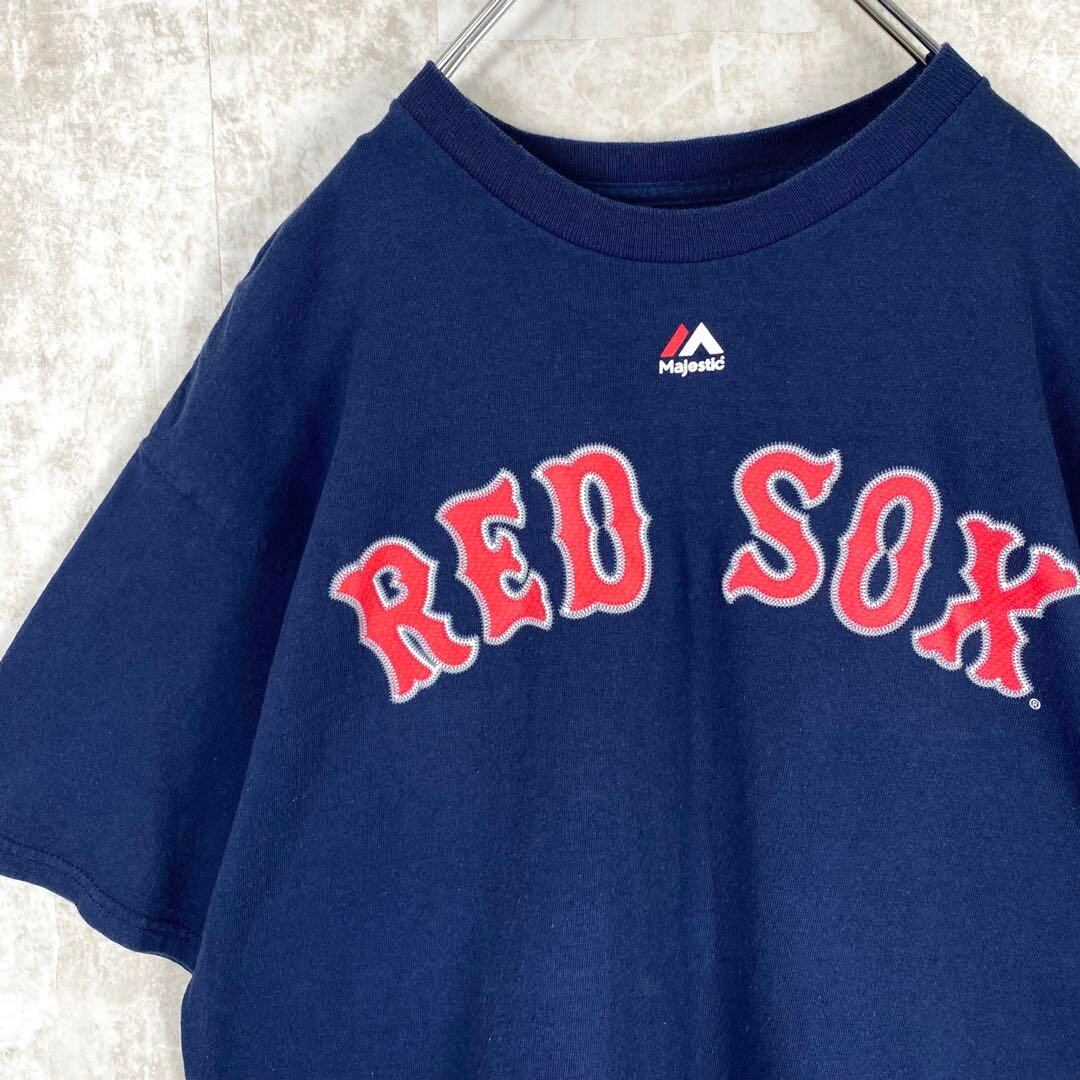 90年代 NUTMEG MLB BOSTON REDSOX ボストンレッドソックス MO VAUGHN モーボーン スポーツプリントTシャツ USA製 メンズM ヴィンテージ /eaa337186