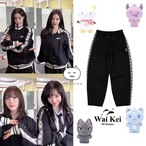 最低価！！★aespa 全員 着用！！【WAIKEI】Star Track Pants Black