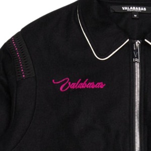 VALABASAS "WILD BUNCH" BLACK LETTERMAN JACKET