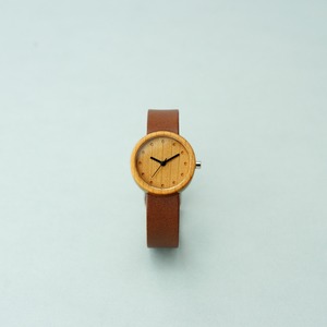 Cherry wood - Organic leather Dark Brown - S