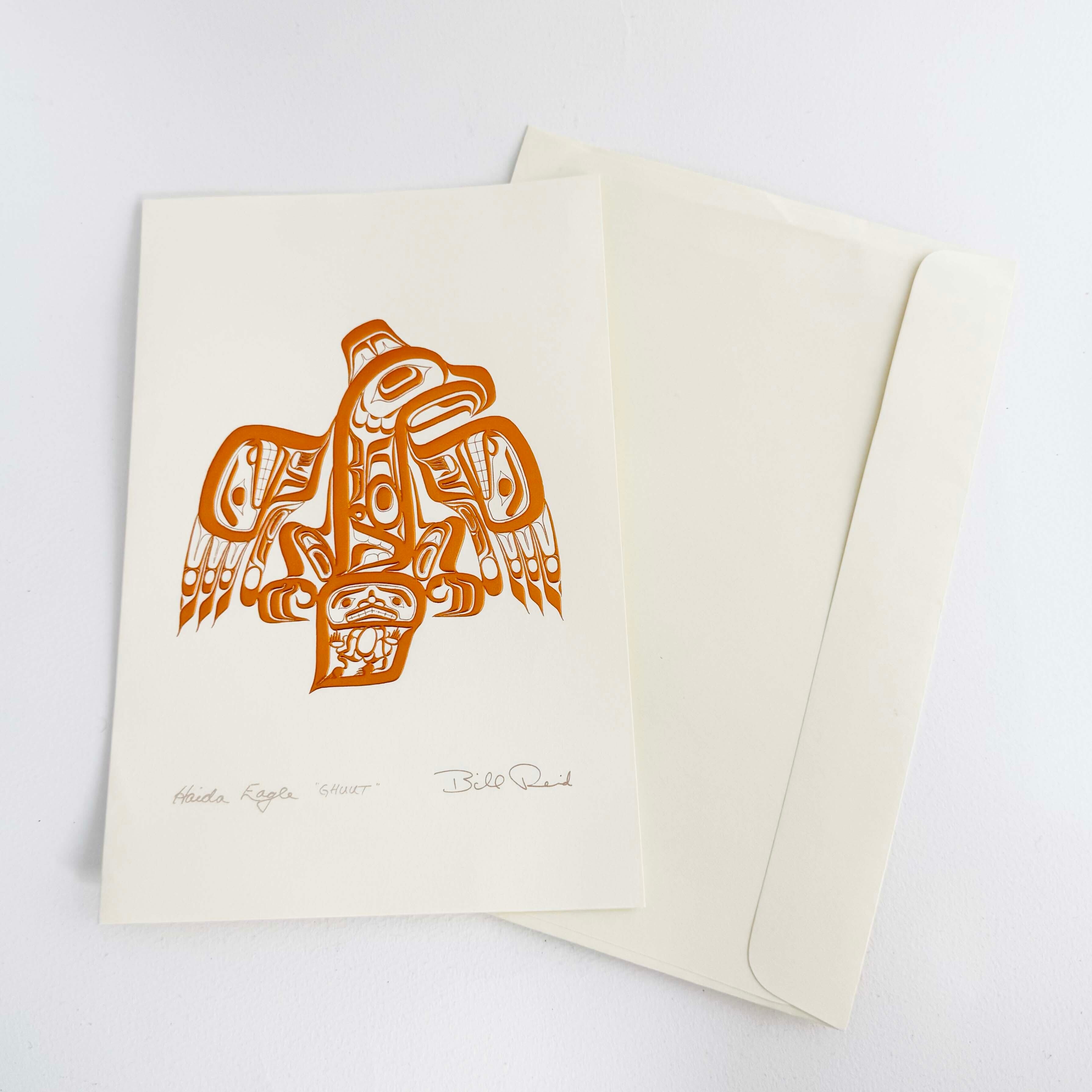 先住民ハイダイーグル セリグラフ（ビル・リード作）