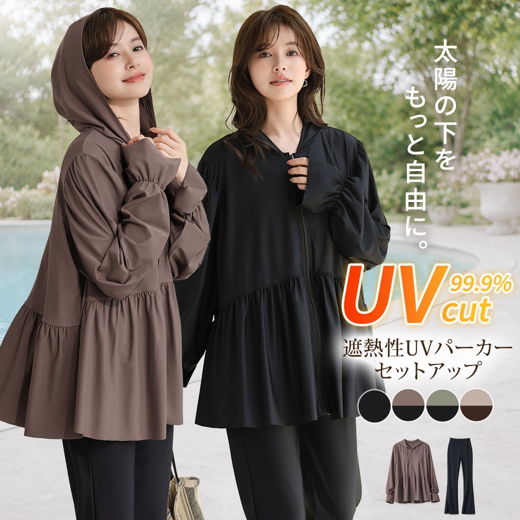 メール便】UVカット率 99%以上 UVパーカー ラッシュガード レディース