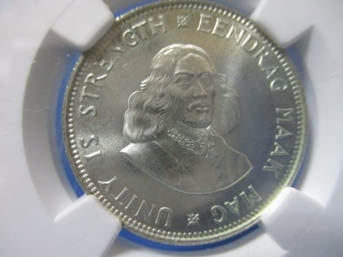 イギリス領バミューダ諸島 1クラウン銀貨☆1964年／未使用／エリザベス