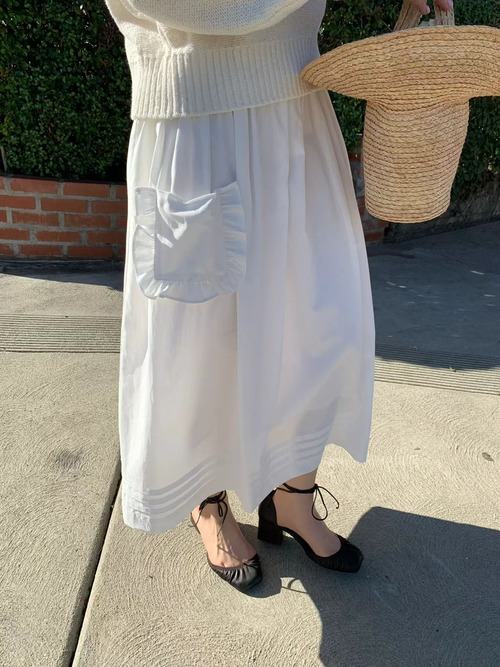 (予約) LIFFEY / Frill pocket skirt 2color　