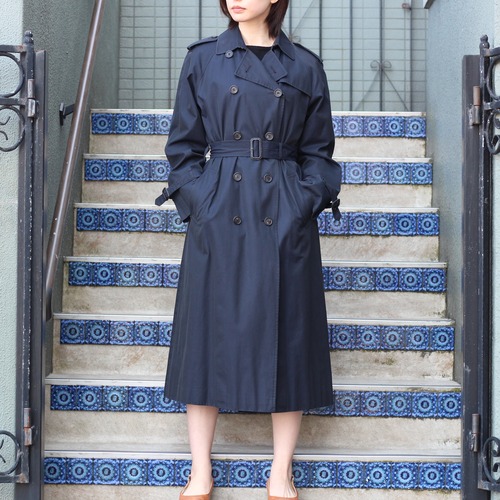 .Aquascutum GABARDINE COTTON LONG TRENCH COAT MADE IN JAPAN/アクアスキュータムギャバジンコットンロングトレンチコート2000000014302