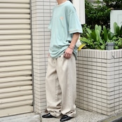 FAIRFAX 2tuck linen slacks ivory