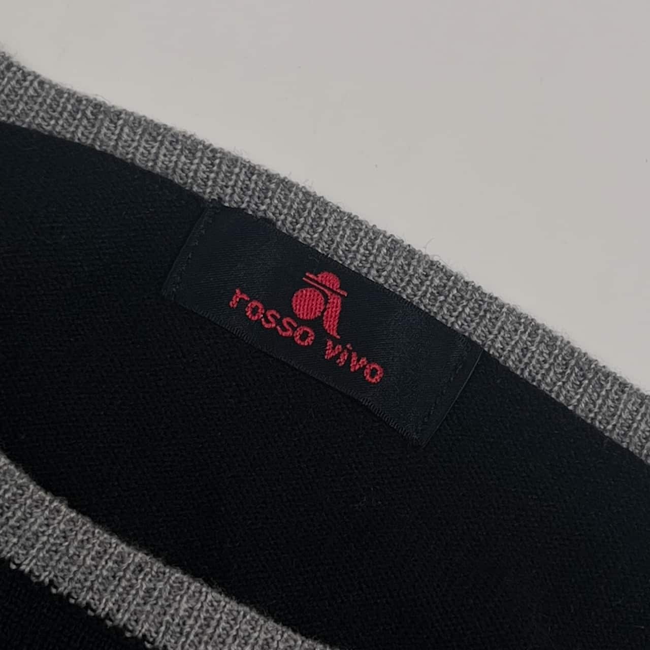 rosso vivo ロッソヴィーヴォ ボーダー柄 ウール ニット セーター 42/ブラック×グレー系 レディース