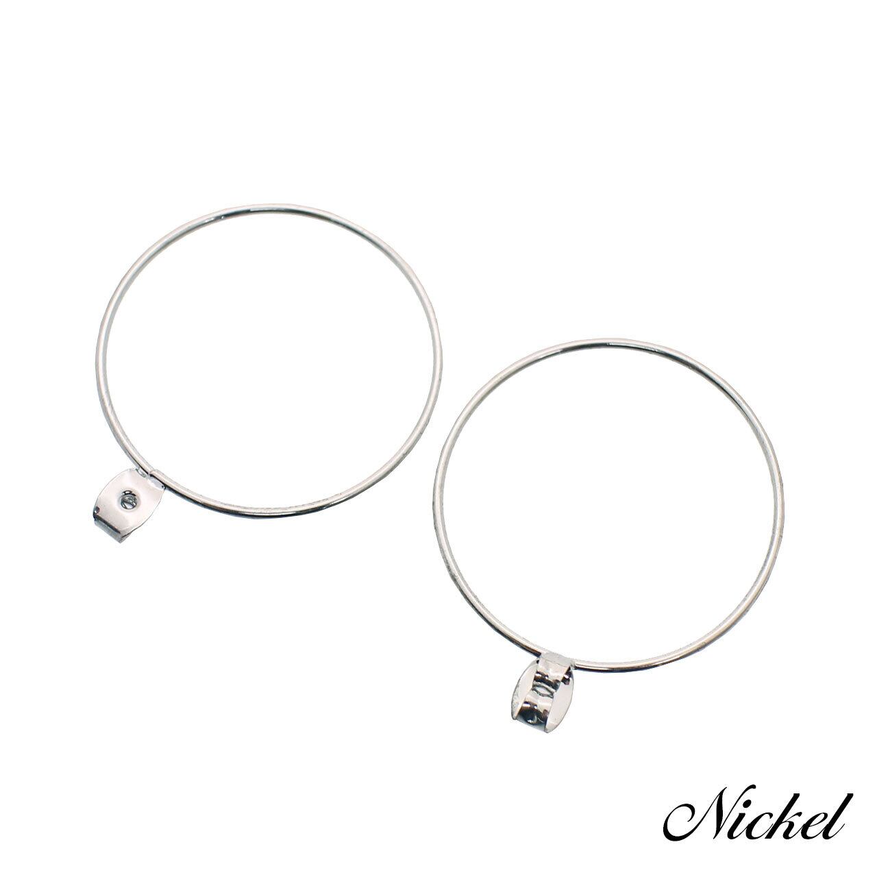 ピアス キャッチ ラウンドフープ 1ペア 36mm [cat-12128] アクセサリー