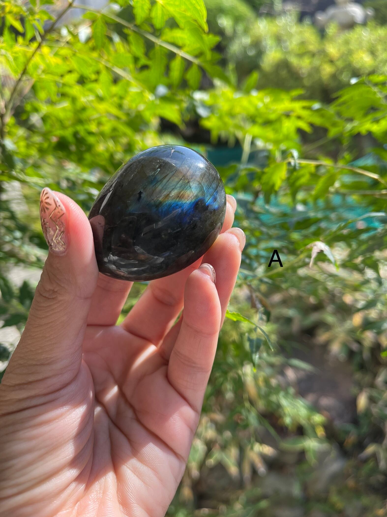 ラブラドライト　パームストーン(Labradorite　Palm stone）