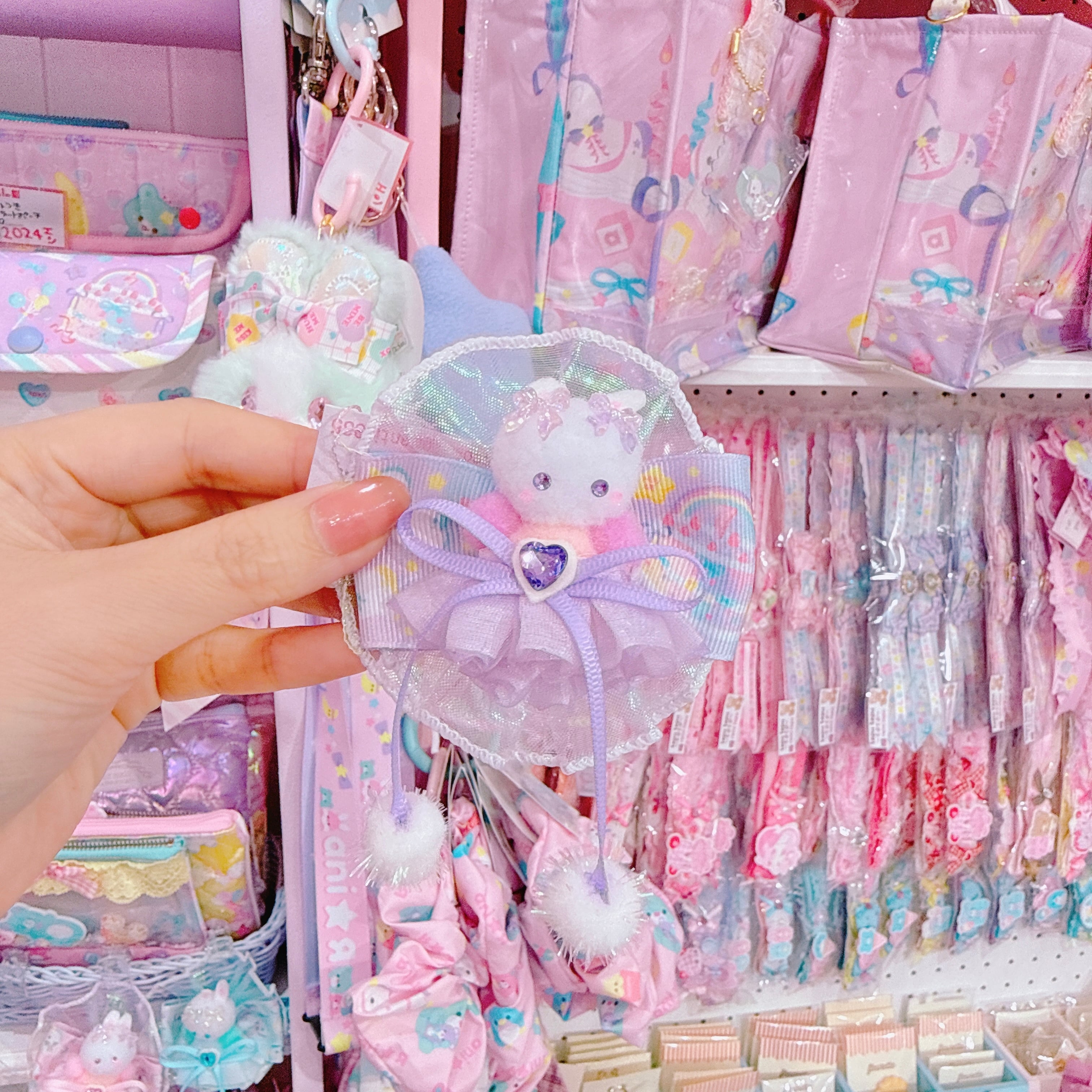 【M4】63-10うさぎマスコットヘアクリップ