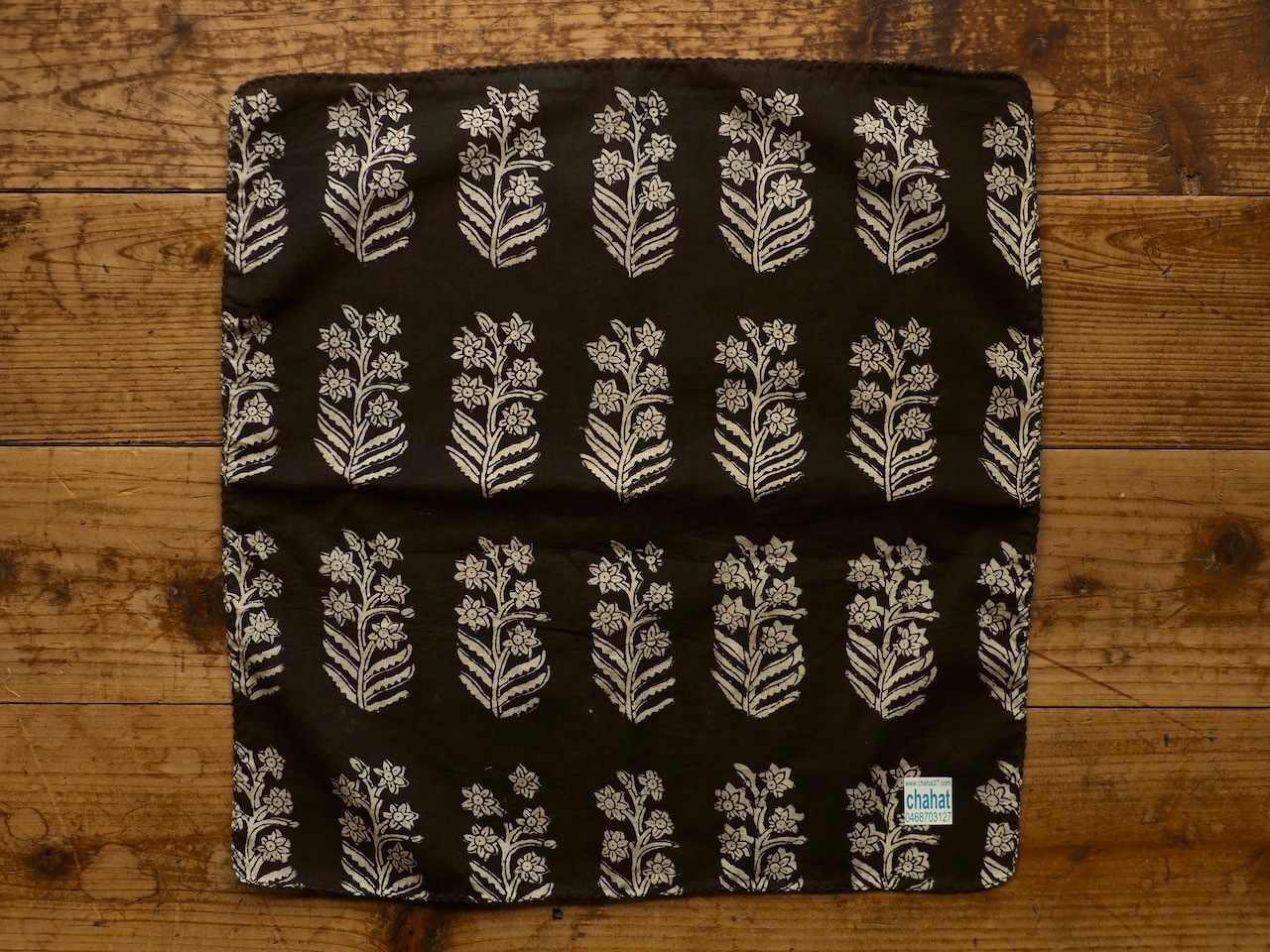 156ri049 Block Print Handkerchief b84