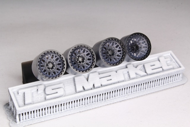9.2mm オフロード用ホイール 04 KMC TREK タイプ 3Dプリント ホイール 1/64 未塗装