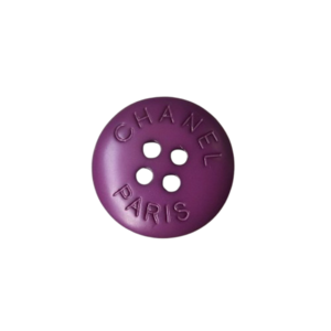 【VINTAGE CHANEL BUTTON】パープル 4つ穴 ボタン 15mm
