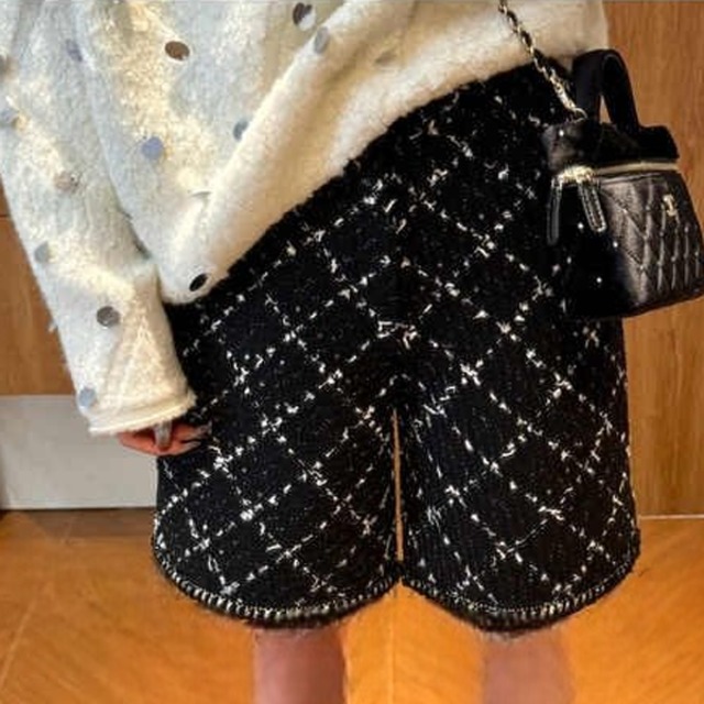 チェック ツイード ショートパンツ 239303