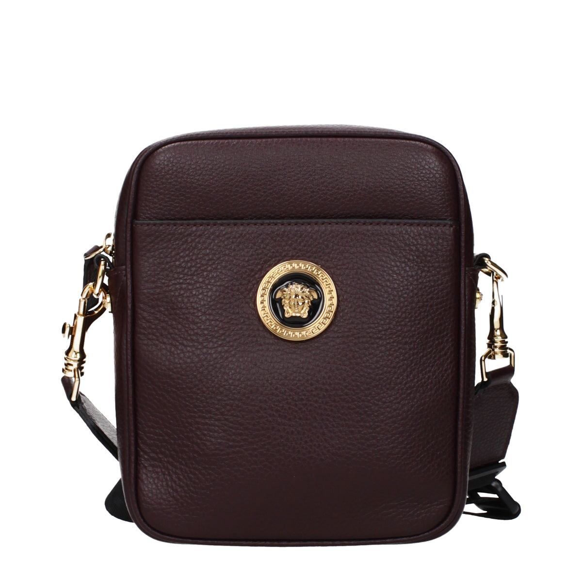 VERSACE ヴェルサーチ メンズ クロスボディバッグ レザー パープル