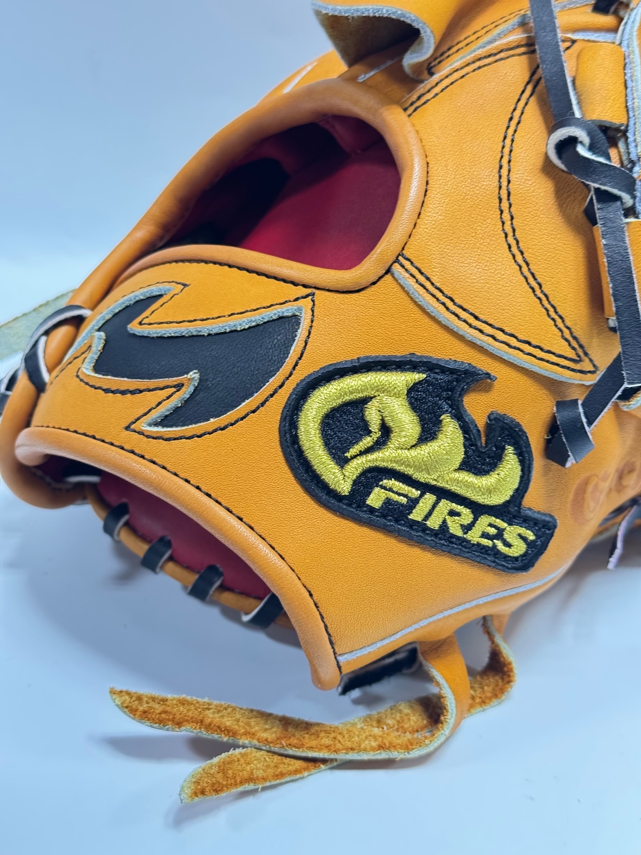 FIRESーファイヤーズ 限定軟式グラブ 投手用モデル 限定ラベル コルク×ブラック・画像8