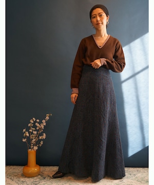 【送料無料】Vintage High Waist Long Corduroy Maxi Skirt マキシスカート