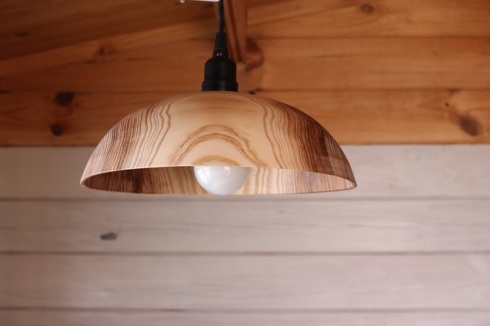 ペンダントライト 杉のランプシェード（1） | 4631 woodturning