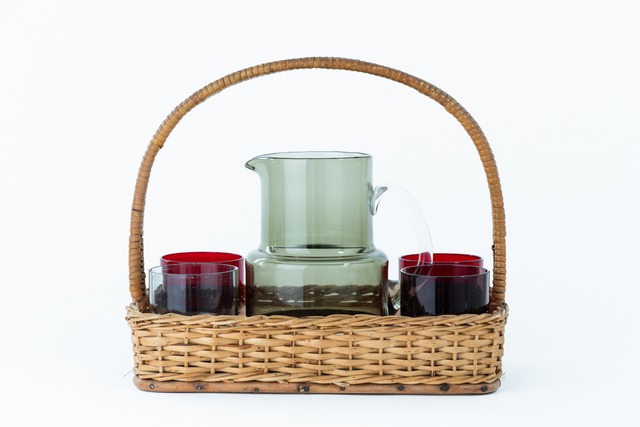 Saara Hopea | Glass Pitcher Set with Basket