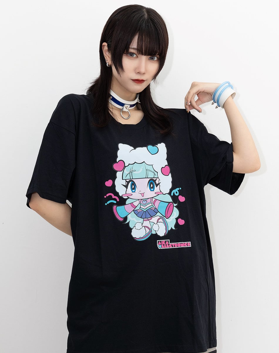 ハッピーアイカちゃんTシャツ【BLACK】 ／AIKA ELECTRONICS | AIKA