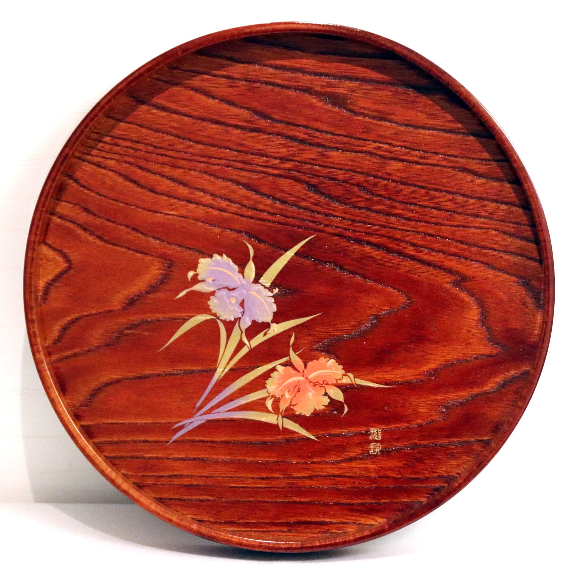 高級手造り・木製漆器・丸盆・お盆・No.200724-66・梱包サイズ80