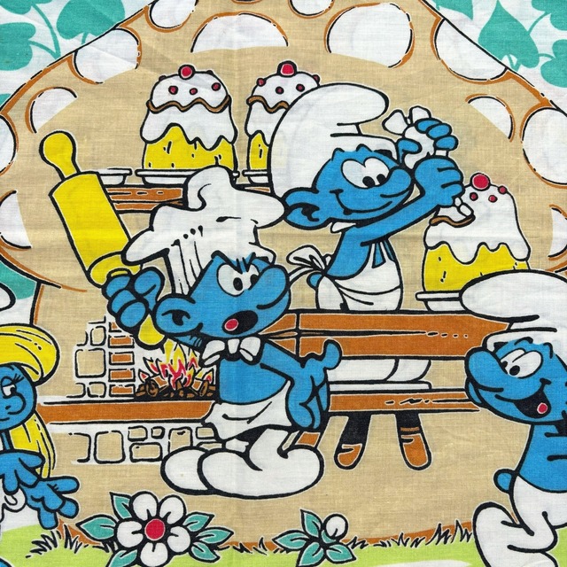 【インテリア】80s vintageピローケース［スマーフ③］