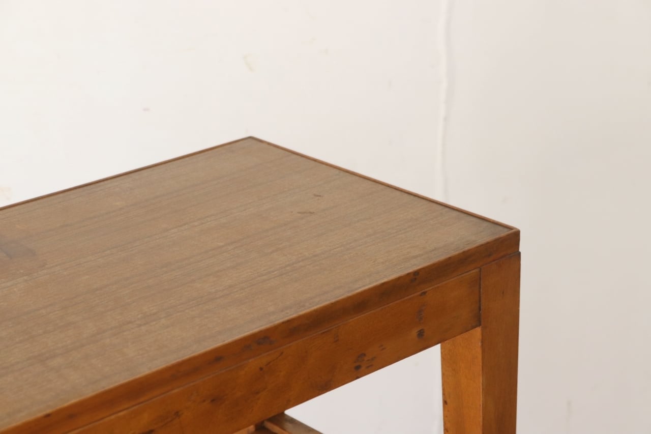 レトロ 花台 飾り台 展示台 テーブル 机 ラワン材 メラミン天板