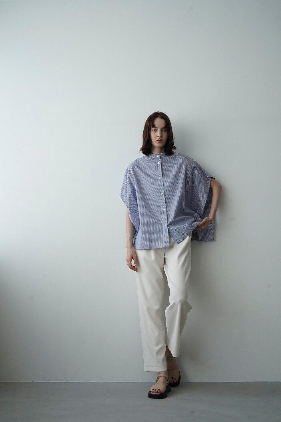 セール中‼️CLANE STAND COLLAR WIDE BOX SHIRT