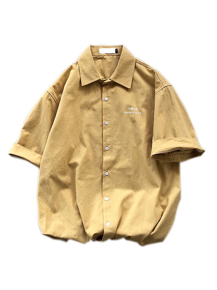 全3色 シャツ トップス 無地 カジュアル 半袖 おしゃれ シンプル