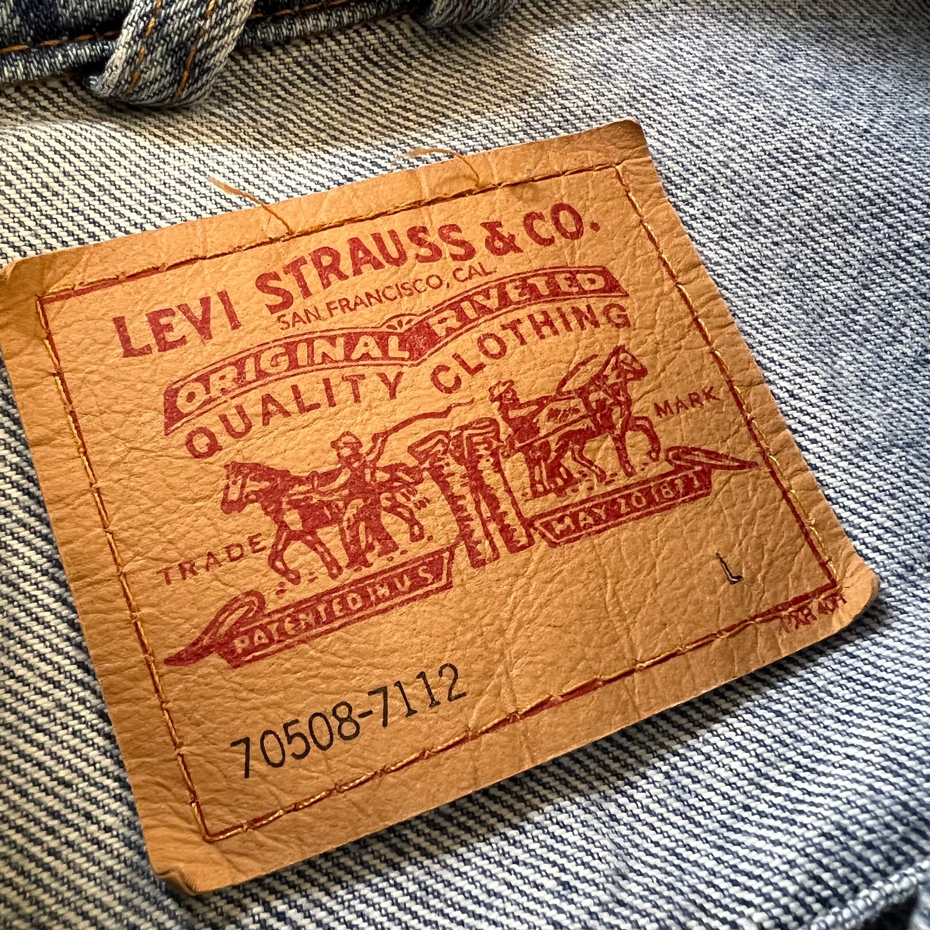 Levi's USA製 70508 リーバイス デニム ジャケット Gジャン L ビッグ