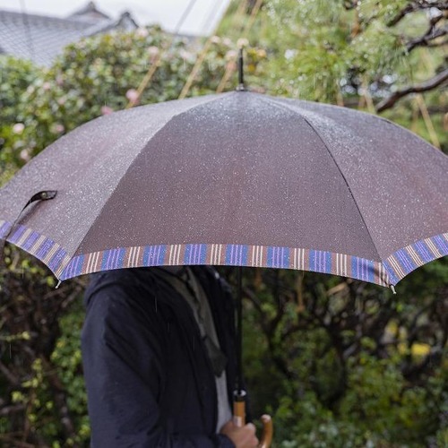 【紳士雨傘】槙田商店　長傘（日本製）　ビジネスシーンに寄り添った大人の雨傘 BROWN　mk-05