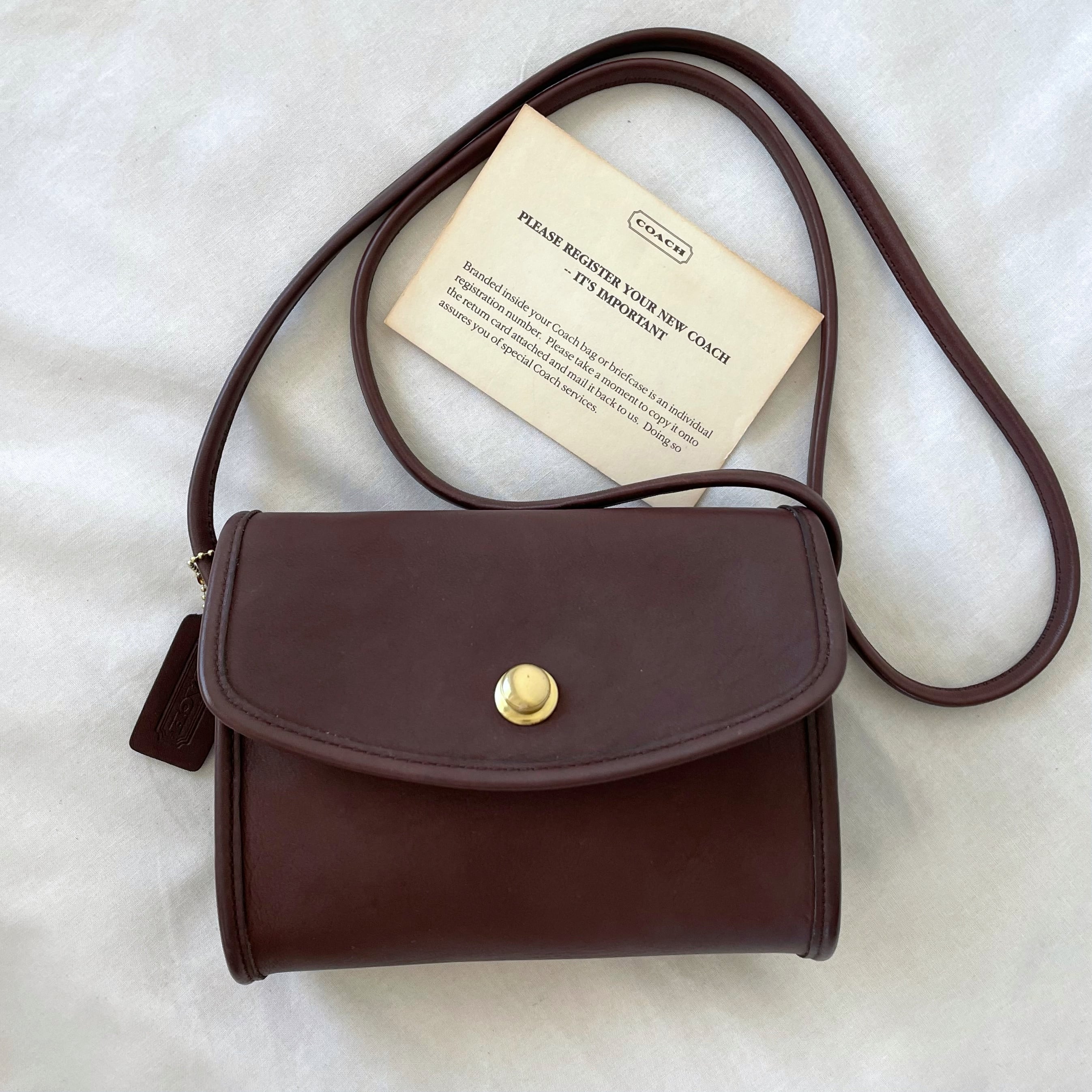 RARE VINTAGE COACH (OLD COACH) CHRYSTIE BAG IN MAHOGANY