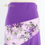 フラメンコ 衣装 ファルダ スカート パープル系 紫 イチオク ICHIOKU 花柄 伸縮 ストレッチ ダンス パーティ 発表会 社交ダンス レッスン 練習着 ステージ衣装 ダンス衣装 練習用 レッスン用 発表会衣装 パーティー用 舞台 柔らかい エレガント かわいい 大人可愛い 女性用