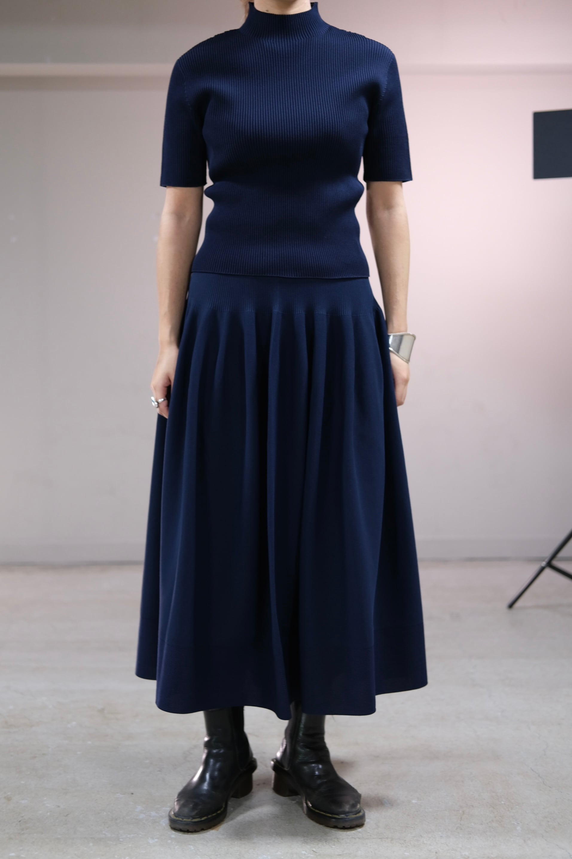 CFCL】RIVULET SKIRT - navy - | loop