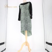 社交ダンス 衣装 スタンダード ラテン ドレス ワンピース レッスンウェア パーティ衣装 レディース オールシーズン ヒョウ柄 ブラック系 グレイ系 動きやすい 軽量 おしゃれ 快適 ナイトアウト イベント 体型カバー シック 伸縮性 結婚式 二次会 セクシー フォーマル パーティーコーデ 大人可愛い 謝恩会