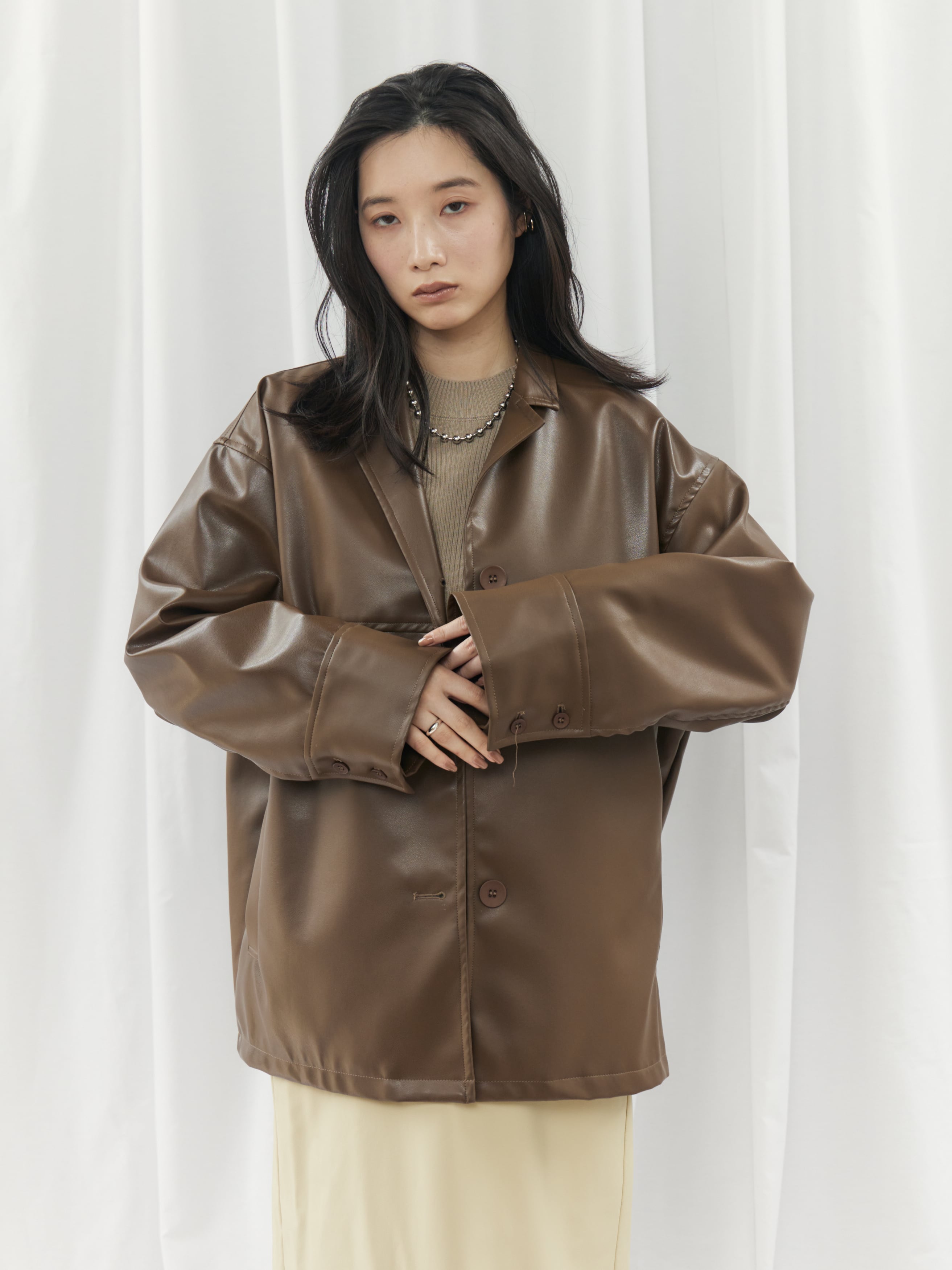 FAUX LEATHER JK（ﾌｪｲｸﾚｻﾞｰｼﾞｬｹｯﾄ）【7543117】 | CIEL'AIR