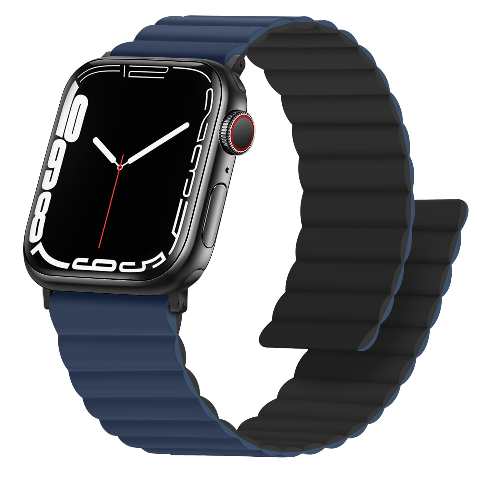 【人気】Anlinser コンパチブル Apple Watch バンド49mm 46mm 45mm 44mm 42mm、磁気両面リバーシブルアップルウォッチバンド iWatch Ultra 3/2/1 シリーズ11/10/9/8/7/6/5/4/3/SE 用